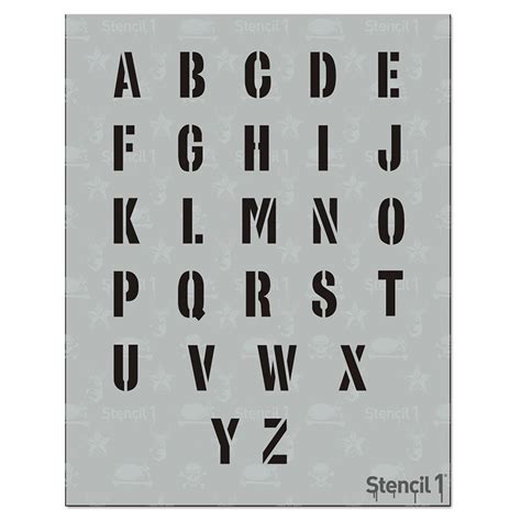 Industrial Font Stencil | Stencil 1