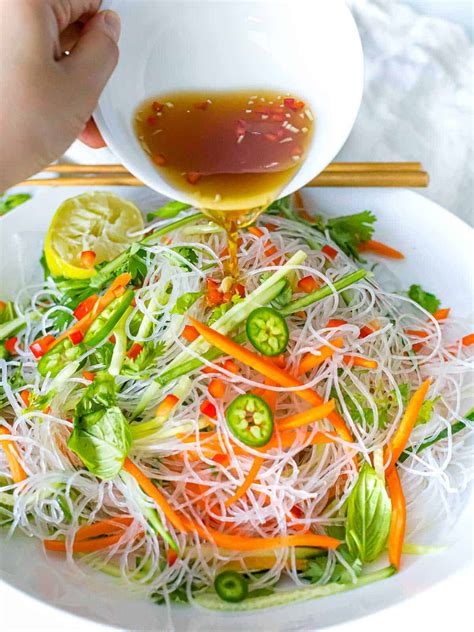 Quick and Easy Vietnamese Noodle Salad with Tangy Dressing - Drive Me Hungry