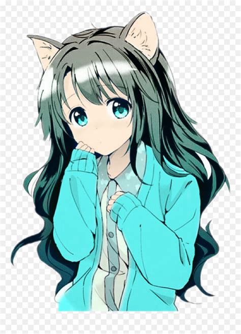 Anime Girl Cat Ears, HD Png Download - vhv