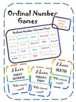 Ordinal Number Games Number Games Kindergarten, Number Activities, Educational Activities ...