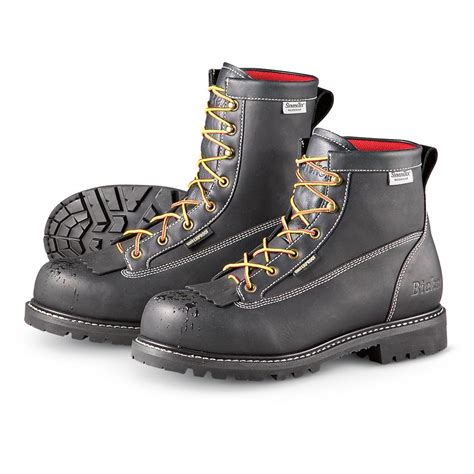 Men's Work Master® 8" Vibram® Waterproof Composite Safety Toe Work Boots, Black - 205383, Work ...