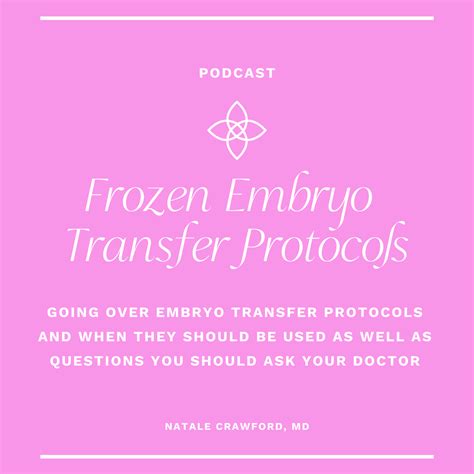 Frozen Embryo Transfer Protocols — Natalie Crawford MD