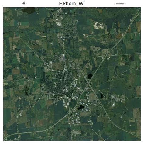 Aerial Photography Map of Elkhorn, WI Wisconsin