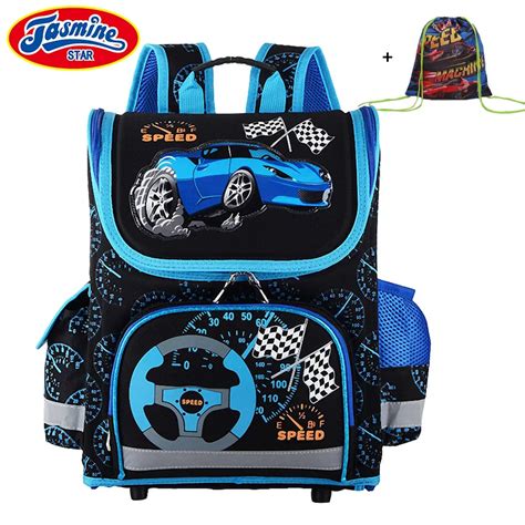 JASMINESTAR-Children-Schoolbag-Grade-1-3-5-Primary-Boy-Race-Car ...