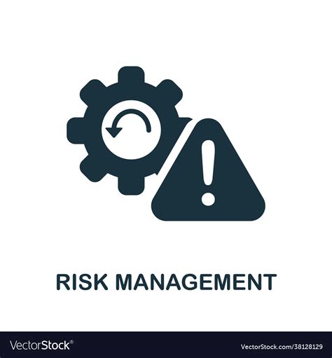 Risk management icon monochrome simple Royalty Free Vector