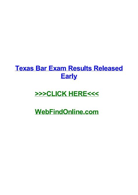 Texas bar exam results released early by damellnbaa - Issuu