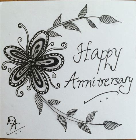 Wish happy anniversary with Zentanhle tile. | Anniversary cards handmade, Happy anniversary ...