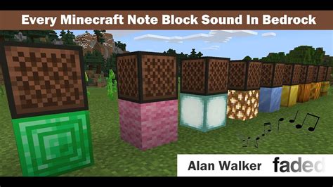 Every Minecraft Note Block Sound In Bedrock | Minecraft Music Alan ...