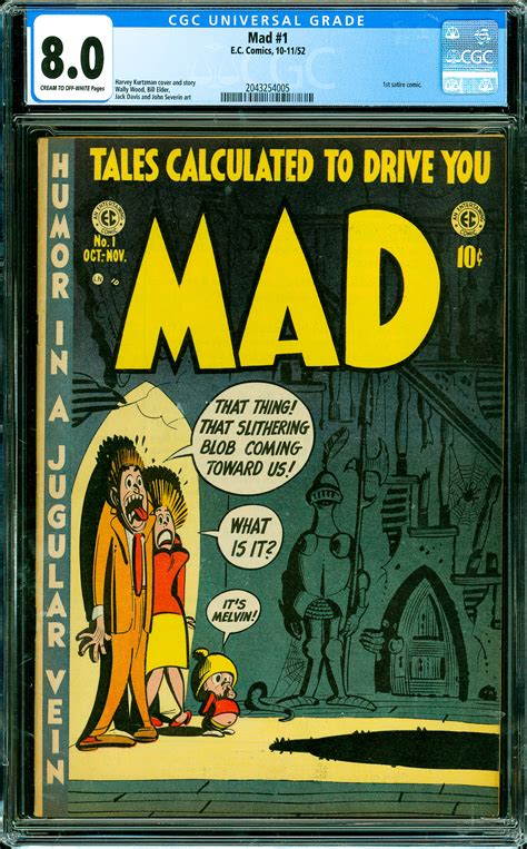 Mad #1 CGC Graded 8.0 1st satire comic. | Comic Books - Golden Age ...