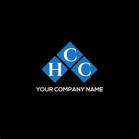 HCC letter logo design on BLACK background. HCC creative initials ...