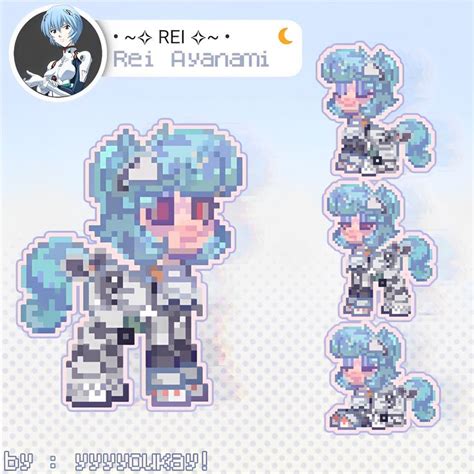 Rei Ayanami Pony Town cosplay ideas | Артбуки, Милые рисунки, Рисунки