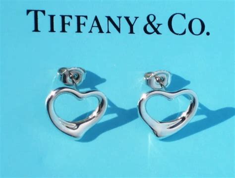 TIFFANY & CO Elsa Peretti Open Heart LARGE 16MM Earrings in Sterling Silver 925 $422.74 - PicClick