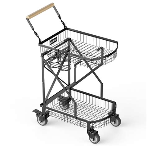 Foldable Shopping Cart for Groceries, Collapsible Carts with 360 ...