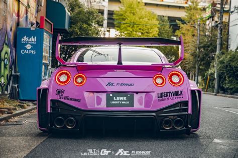 Liberty Walk LB-Silhouette WORKS GT NISSAN 35GT-RR in pink color spec with Fi EXHAUST Race ...