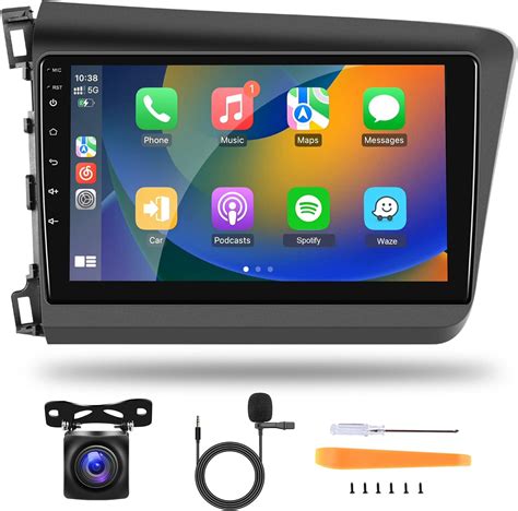 Amazon.com: Android Car Radio Stereo for Honda Civic 2012 2013 2014 2015, Wireless CarPlay ...