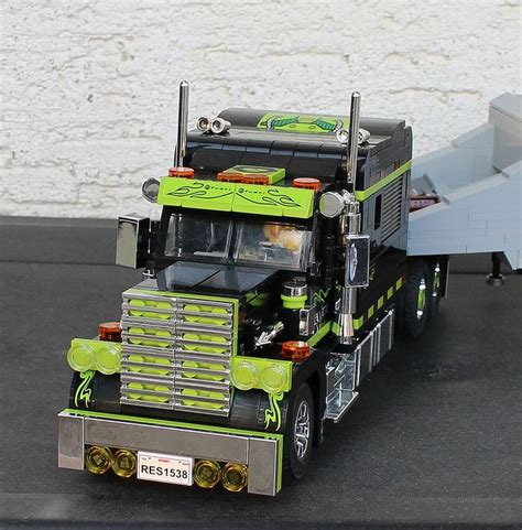 Black Custom Truck 15 | Lego truck, Lego fire, Lego cars