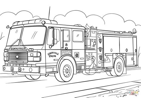 22+ Awesome Image of Fire Truck Coloring Page - davemelillo.com | Firetruck coloring page, Truck ...