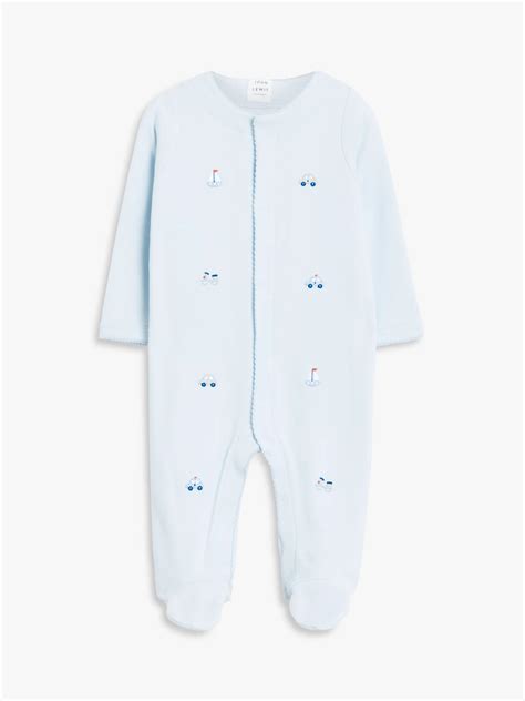 John Lewis Baby Tiny Toys Embroidered Sleepsuit, Multi at John Lewis ...