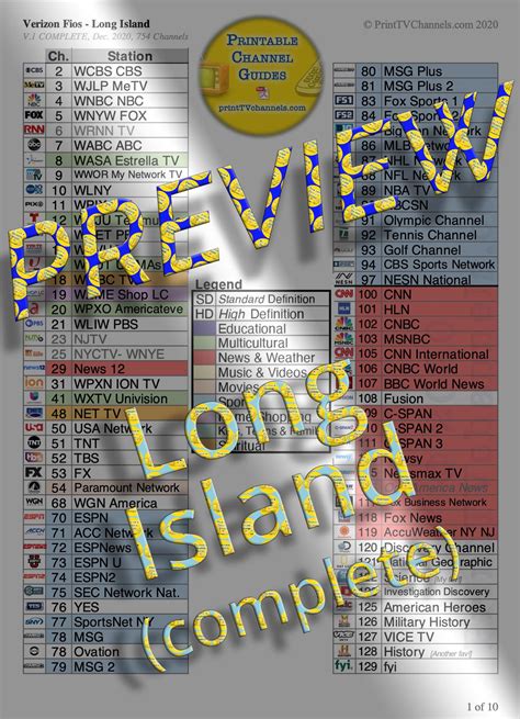 Verizon Fios Channel Guide | LONG ISLAND | Complete Version