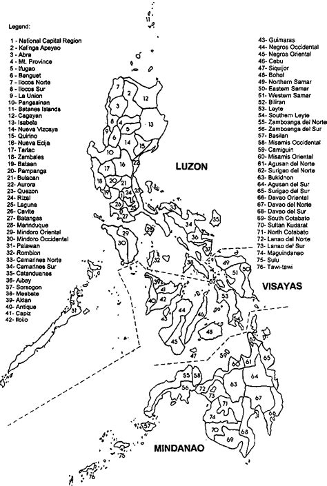 Philippine Map With Provinces And Cities