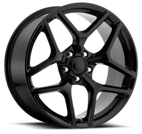 20" Fits Chevy Camaro Z28 Style Gloss Black Staggered Wheels Set of 4 20x10/11" Rims - Stock ...