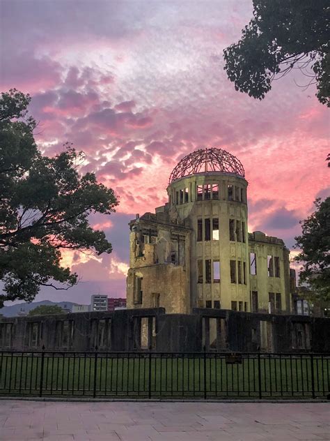 Beautiful Sunset at the Hiroshima Atomic Bomb Dome : r/japanpics