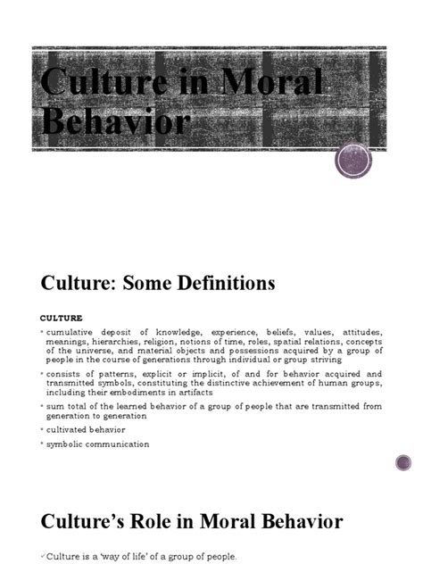 Culture in Moral Behavior | PDF | Relativism | Morality