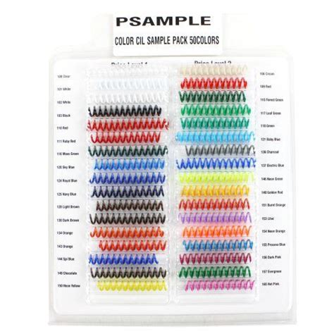 Color Coil Sample Pack (45 Colors) | Sample packs, Coil, Binding supplies