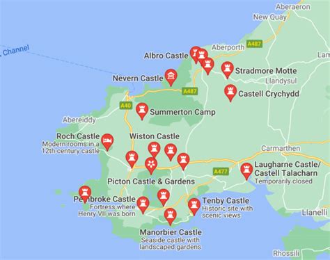 PEMBROKESHIRE CASTLES. – WALES AND PEMBROKESHIRE