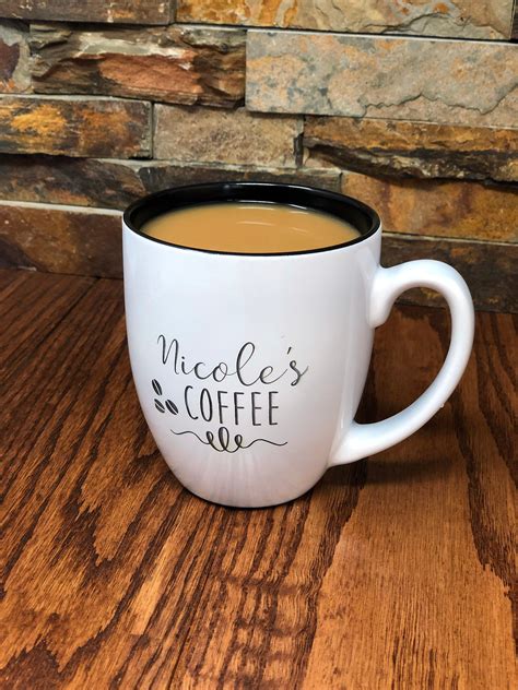 Personalized Coffee Mug, Custom Bistro Cup, Engraved Office Gift, Mothers Day, Fathers Day ...