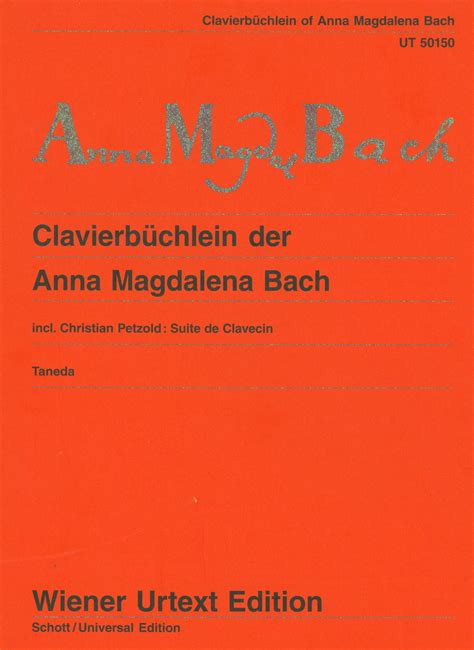 Bach: Notebook for Anna Magdalena Bach - Ficks Music