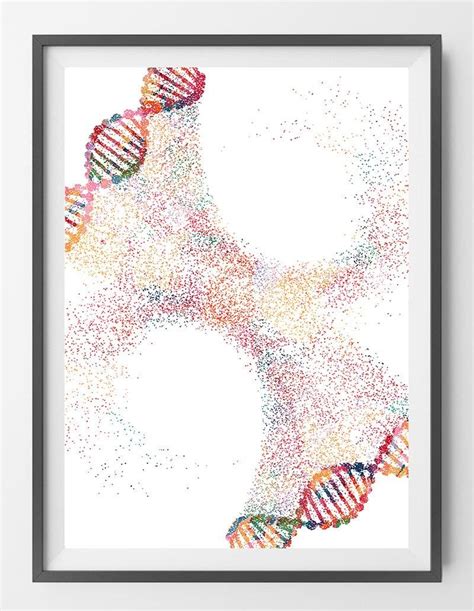 DNA science art print abstract symbol of DNA double helix DNA ...