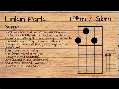 Linkin Park - Numb UKULELE TUTORIAL W/ LYRICS Chords - Chordify