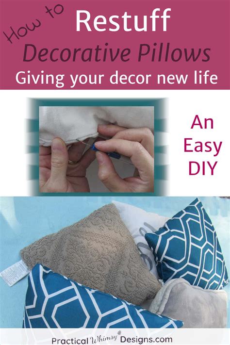 How to Restuff a Pillow: Giving New Life to Your Old Pillows - Practical Whimsy Designs