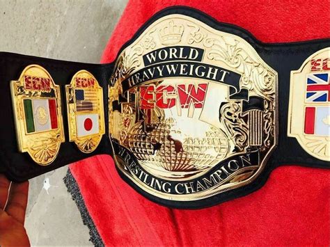 ECW World Heavyweight Championship Belt Leather Thick Metal | Etsy