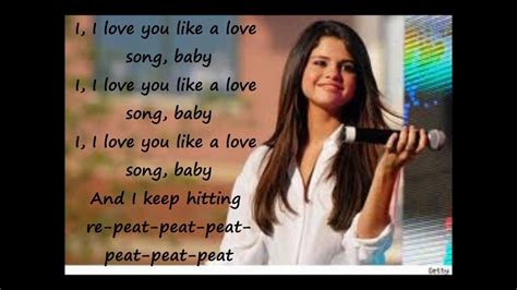 Selena Gomez - Love You Like A Love Song (Lyrics on Screen) - YouTube