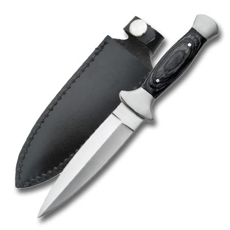 Black Wood Boot Knife - Stainless Boot Dagger - Dual Blade Boot Knives ...