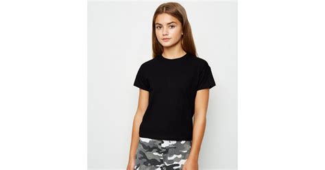 Girls Black Cotton T-Shirt | New Look