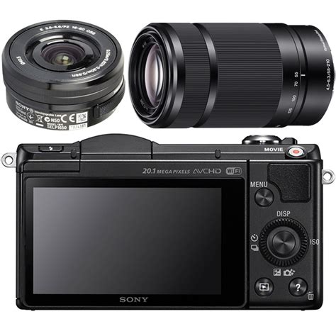 Buy Sony A5000 Black Compact System Camera Twin Lens Kit w/ E PZ 16 ...