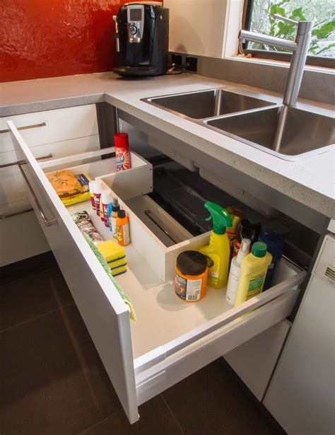 Under sink drawer with storage. www.thekitchendesigncentre.com.au ...