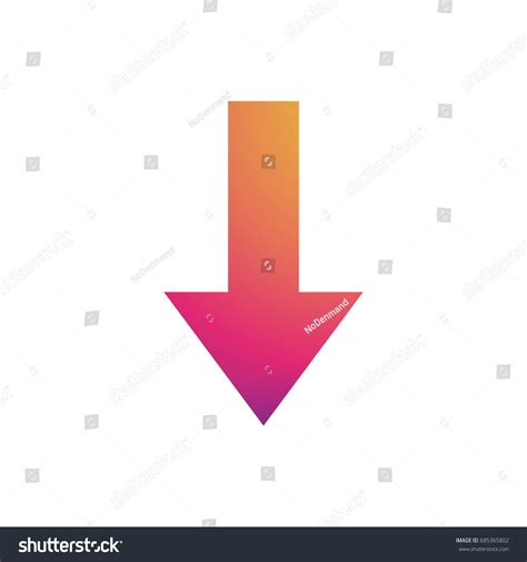 Arrow Symbol Color Gradient Pointing Down Stock Vector (Royalty Free) 685365802 | Shutterstock