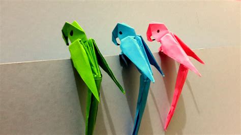 How to make Origami 3D Parrot - Best Origami Tutorial | Useful origami, Origami parrot, Origami ...