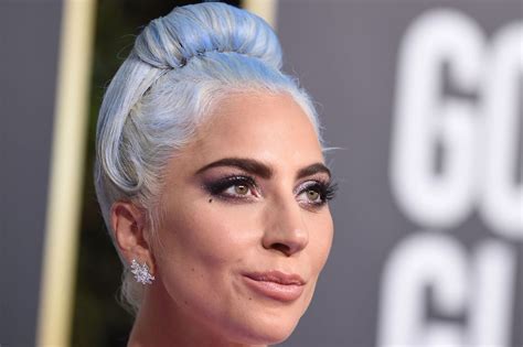 Lady Gaga Blue Hair And Dress 2019 Golden GlobesHelloGiggles