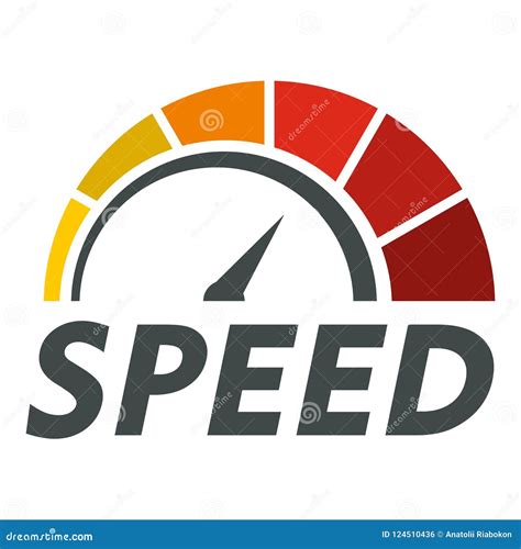 Abstract Speedometer Logo, Flat Style Stock Illustration - Illustration ...