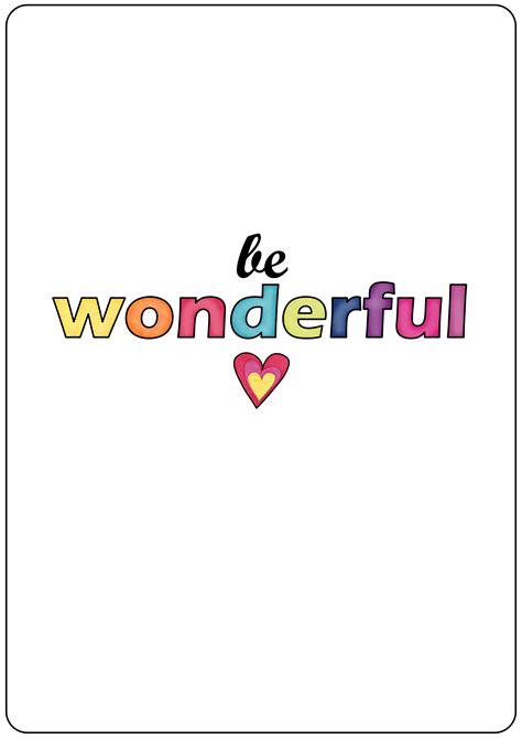 Be Wonderful – Printable - Picklebums