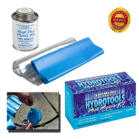 Vinyl Pool Repair Kit Fix Hole Rip Above Ground Swimming Plastic Patch Water Bed #Swimline ...