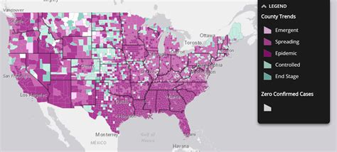 Nearly HALF of US counties are seeing ‘epidemic trend’ of coronavirus with model predicting ...