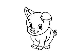 Cartoon Pig Coloring Pages - Cartoon Coloring Pages