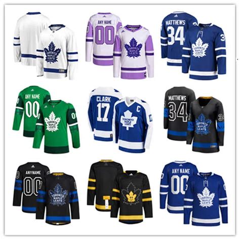 Toronto Maple Custom Leafs Hockey Jerseys 17 Wendel Clark 13 Mats ...