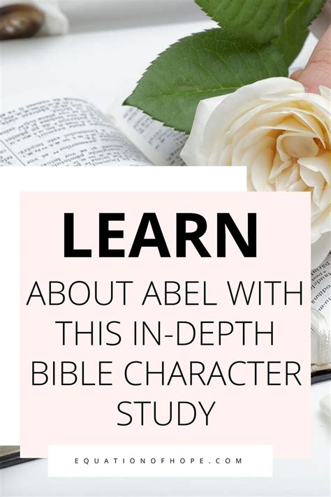 Learn about Abel with this in-depth bible character study. in 2021 ...